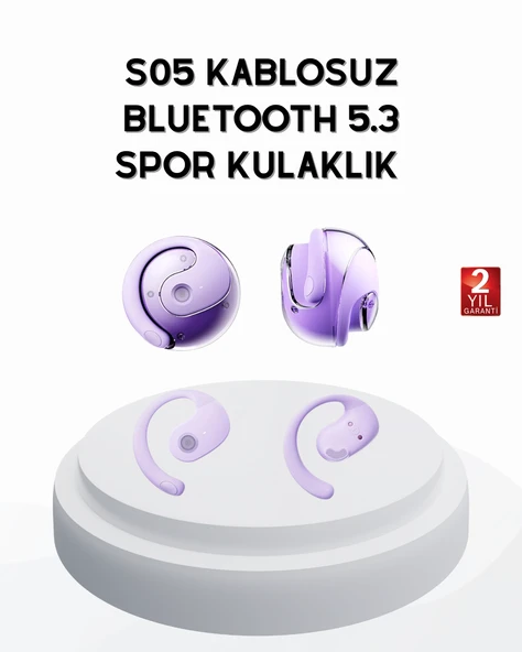 S05 Bluetooth 5.3 Kulaklık IPX4 Su Geçirmez Hızlı Eşleşme Güçlü Stereo Ses ürün görseli 1