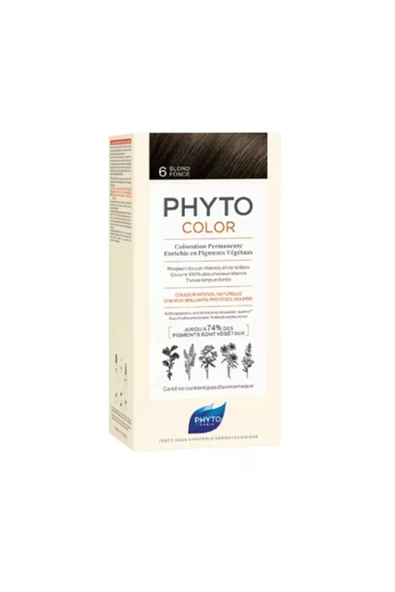 Phyto Color Bitkisel Saç Boyası - 6 - Koyu Kumral ürün görseli 1