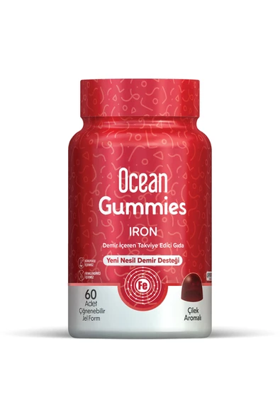 Ocean Gummies Iron 60 Çiğnenebilir Form ürün görseli 1