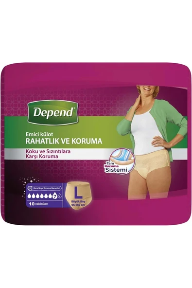 Depend Emici Külot Hasta Bezi Medium - Orta Kadın (9ADET) Tekli Pk - Resim 5