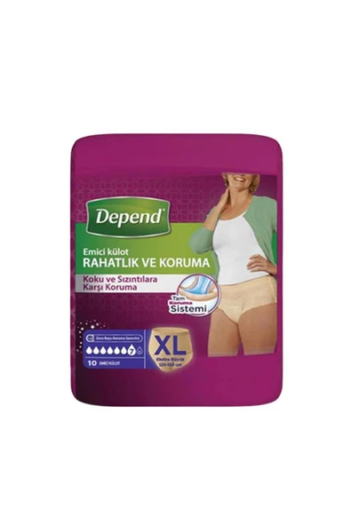Depend Emici Külot Xl (exstra Büyük Boy) 120 - 150 Cm 10 Adet ürün görseli 1