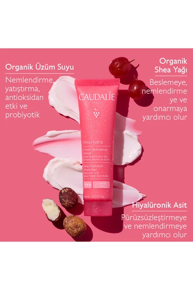 Caudalie VinoHydra Yoğun Nemlendirici Bakım Kremi 60 ml - Resim 2