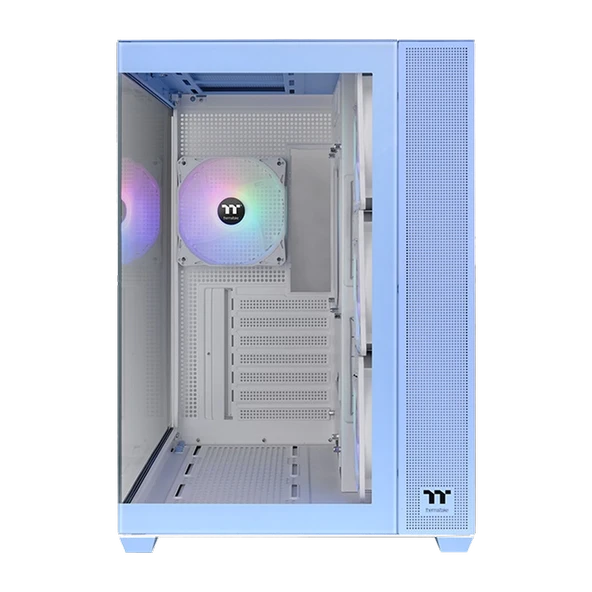 Thermaltake View 380 850W 80+ Gold ARGB USB 3.2 Hydrangea Blue ATX Mid Tower Kasa CA-3Z2-85MFWE-00 - Resim 2