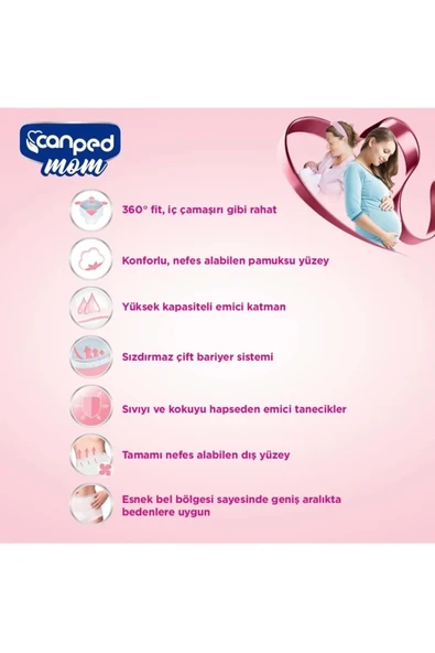 Canped Mom Lohusa Külodu - Külot Bez L - Large - Büyük / XL - Extra Large - 30 Adet (3PK*10) - Resim 4