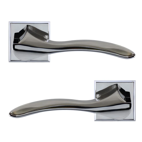 Oda Kapı Kolu 1 Takım Krom İnox Sağa Sola Uygun Ön Arka Oda Kapısı - Resim 2