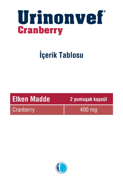 Urinonvef Cranberry 30 Yumuşak Kapsül - Resim 3