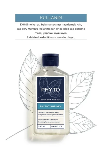Phyto Cyane Erkeklere Özel Saç Dökülmesine Karşı Şampuan 250 ml Canlandırıcı & Dolgunlaştırıcı Etki - Resim 2