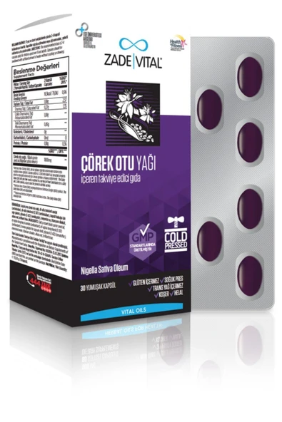 Zade Vital Blıster 30 Kapsül Zadevıtal Corek Otu Yağı ürün görseli 1