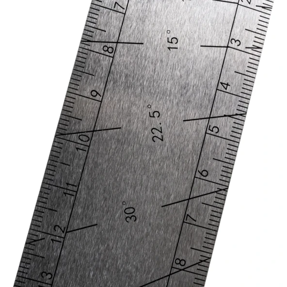 Ingco HAS123002 300mm Endüstriyel Açılı Çelik Gönye/Cetvel - Resim 5