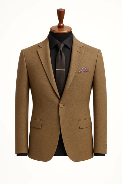 Erkek İtalyan Kesim Tek Düğmeli Blazer Ceket  Klasik ve Modern Şıklık - Resim 5