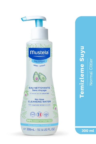 Mustela Organik Avokado Içeren Durulama Gerektirmeyen Temizleme Sıvısı Micellar Su Yüz Vücut 300 ml ürün görseli 1