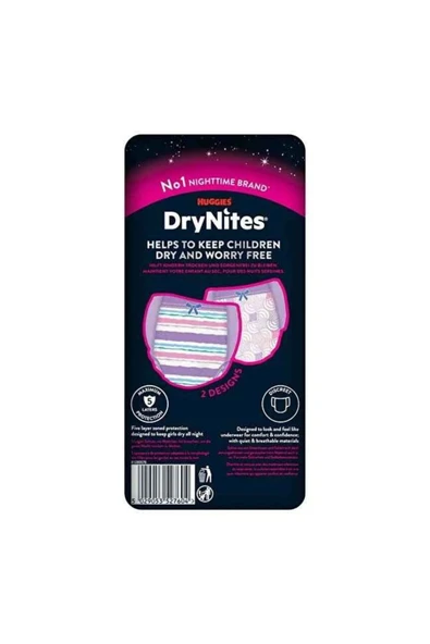 DryNites Huggies Drynites Gece Külodu Kız 8-13 Yaş 30-48 Kg 9 Paket 81 Adet - Resim 2