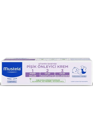 Mustela Vitamin Barrier 1-2-3 Pişik Kremi 100 ml ürün görseli 1