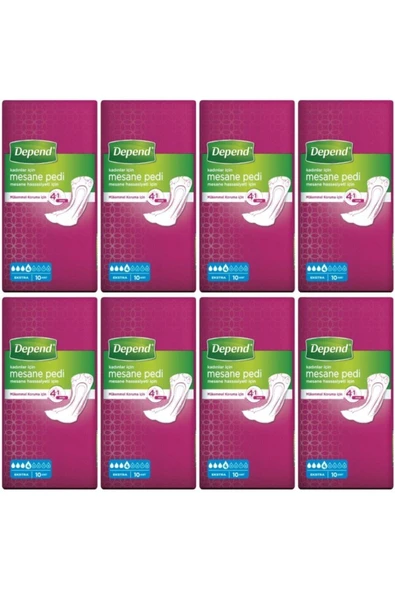 Depend Mesane Pedi Kadın Ekstra 10'lu 8 Adet ürün görseli 1