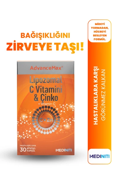 AdvanceMax Lipozomal C Vitamini & Çinko 30 Kapsül ürün görseli 1