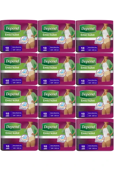 Depend Emici Külot Hasta Bezi XL - Extra Büyük Kadın 120 Adet (12PK*10) ürün görseli 1