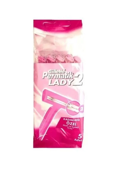 Gillette Permatik Lady 2 Kullan At Kadın Tıraş Bıçağı 5’li Paket - Resim 2