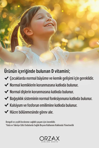 Ocean Orzax Vitamin D3 400IU Sprey 20ml - Resim 4