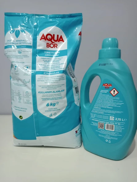 AQUA BOR DOĞAL MİNERALLİ SIVI VE TOZ DETERJANI RENKLİLER ürün görseli 1