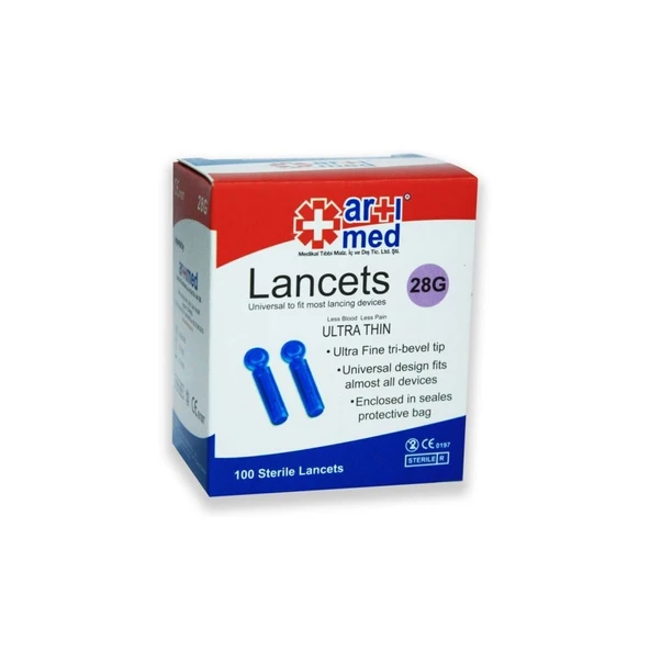 ARTIMED STERİL LANCET 28G 100LÜ ürün görseli 1