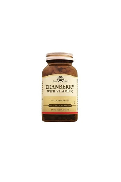 Solgar Cranberry With Vitamin C 60 Vegi Kapsül ürün görseli 1