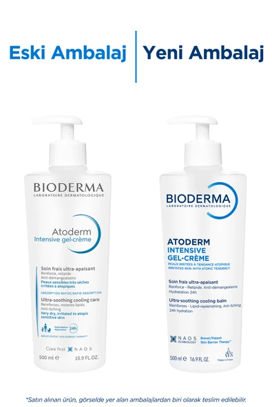 Bioderma Atoderm Intensive Gel-Cream Çok Kuru Atopi Eğilimli Cilt Yatıştırıcı Jel Krem Niasinamid 500 ml - Resim 2