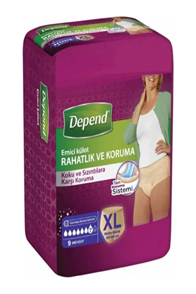 Depend Hasta Bezi Emici Külot XL 10'lu ürün görseli 1