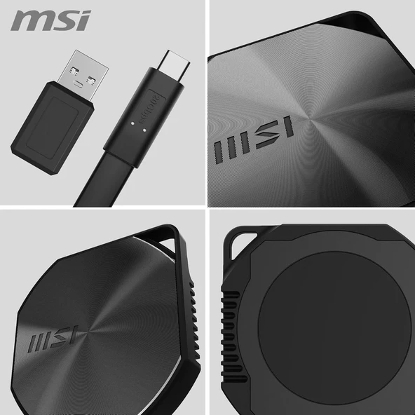 MSI SSD DATAMAG 20GBPS 2TB PC MAC IPHONE ANDROID KONSOL UYUMLU USD3.2 GEN2x2 R:1600MB/S W: 1500 MB/S HARİCİ TAŞINABİLİR SSD - Resim 5
