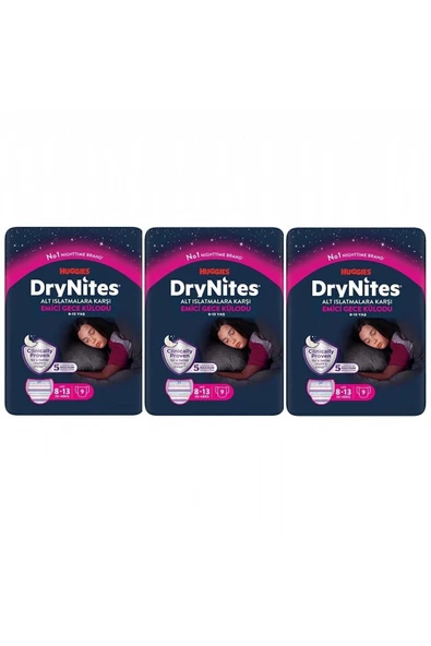 Huggies Drynites 9'lu Gece Külodu Büyük Kız - 3 'lü Paket ürün görseli 1