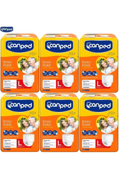 Canped Emici Külot Hasta Bezi Büyük-Large 48 Adet (6Pk*8) ürün görseli 1