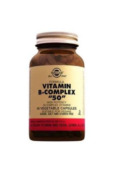 Solgar Vitamin B Complex 50 Bitkisel 50 Kapsül Skt:01/24 ürün görseli 1