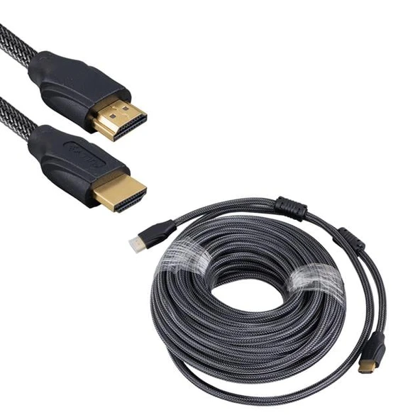 Fully G-507D 10 Metre Örgülü Gold Uçlu HDMI Kablo - Resim 2