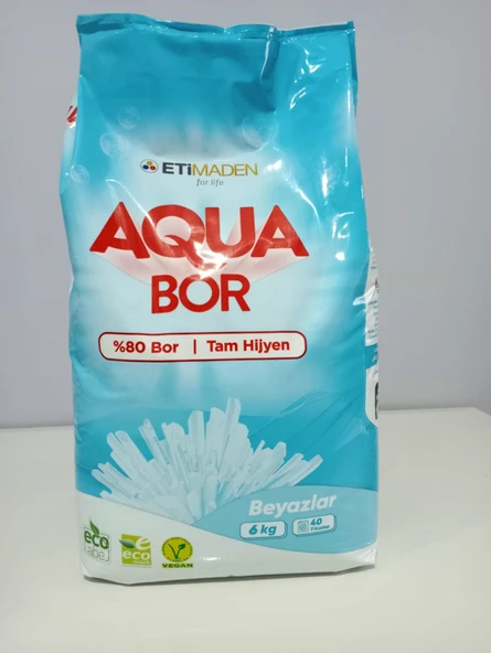 AQUA BOR DOĞAL MİNERALLİ TOZ DETERJAN BEYAZLAR (40 YIKAMA) ürün görseli 1
