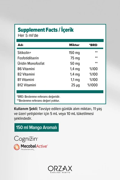 Ocean Cogniven Likit Sıvı 150 ML - Resim 2