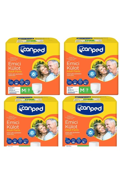 Canped Orta Boy Hasta Bezi ( M ) 9 'lu Emici Külot X 4 Adet ürün görseli 1