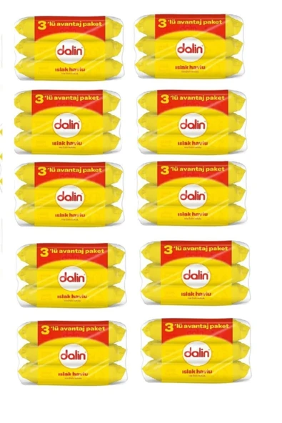 Dalin Islak Havlu (3'lü Paket) X 10 Adet (1680 Yaprak) ürün görseli 1