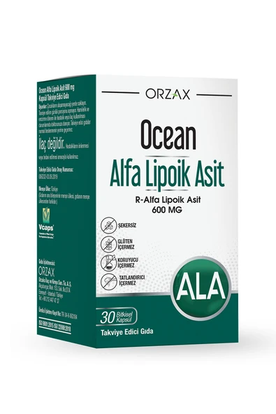 Ocean Alfa Lipoik Asit 600 Mg 30 Kapsül ürün görseli 1