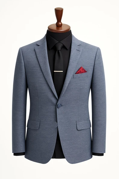 Erkek İtalyan Kesim Tek Düğmeli Blazer Ceket  Klasik ve Modern Şıklık - Resim 3