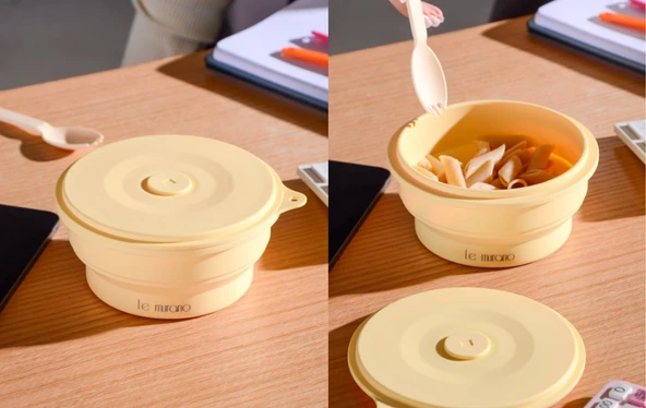 Le Murano Mori Yuvarlak Katlabilir Silikon Saklama Kabı 600Ml Lm0013/20 ürün görseli 1