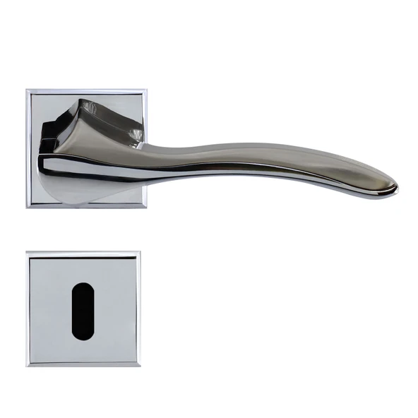 Oda Kapı Kolu 1 Takım Krom İnox Sağa Sola Uygun Ön Arka Oda Kapısı - Resim 3