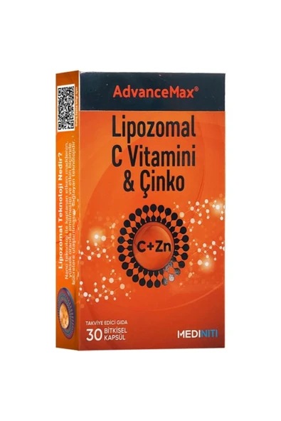 MEDİNİTİ Advancemax Beauty Lıpozomal Hyaluronık Asıt Keratın Bıotın Cınko 30 Kapsul ürün görseli 1
