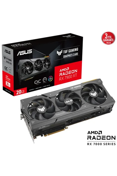 Asus RX 7900 XT TUF Gaming OC Edition TUF-RX7900XT-O20G-GAMING 320 Bit GDDR6 20 GB Ekran Kartı Teşhir ürün görseli 1