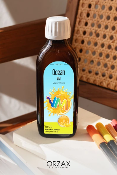 Ocean Vm Vitamin Mineral 150ml Portakallı Şurup - Resim 5