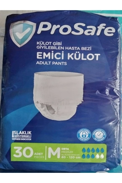PROSAFE Emici Külot Prosafe Hasta Bezi Medıum Orta Boy 85-125 Cm 30 Adet ürün görseli 1
