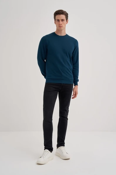 Cazador Slim Fit Mevsimlik 3 İplik Pamuk Karışımlı Sweatshirt-56100 ürün görseli 1