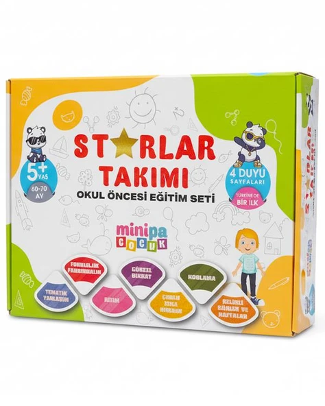 Starlar Takımı Okul Öncesi Eğitim Seti Minipa Çocuk ürün görseli 1