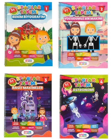 Starlar Takımı Okul Öncesi Eğitim Seti Minipa Çocuk - Resim 3