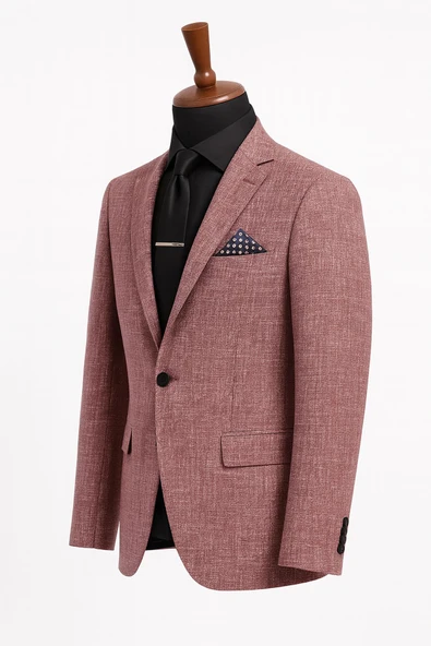 Erkek İtalyan Kesim Tek Düğmeli Blazer Ceket  Klasik ve Modern Şıklık - Resim 10