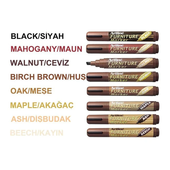 Akçaağaç Renk Mobilya Rötuş Kalemi Ahşap Masa Sehpa Dolap Kalem Parke Çizik Giderici Çatlak Kapatıcı - Resim 7