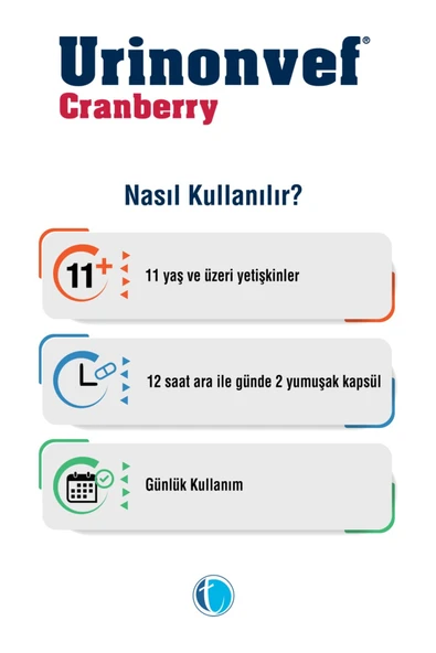 Urinonvef Cranberry 30 Yumuşak Kapsül - Resim 4